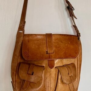 Frye Brown Leather Men's Messenger Bag